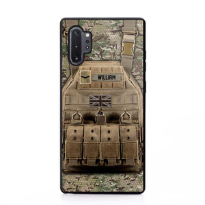 Personalized UK Veteran/Soldier Uniform Rank Camo Phonecase Printed 23MAR-DT01