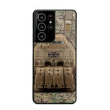 Personalized UK Veteran/Soldier Uniform Rank Camo Phonecase Printed 23MAR-DT01