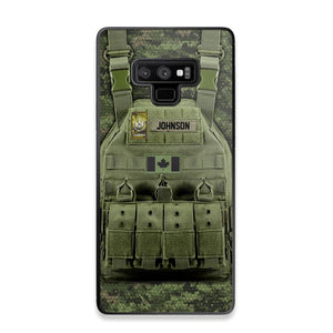 Personalized Canadian Veteran/Soldier Uniform Rank Camo Phonecase Printed 23MAR-DT01