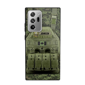 Personalized Canadian Veteran/Soldier Uniform Rank Camo Phonecase Printed 23MAR-DT01