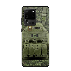 Personalized Canadian Veteran/Soldier Uniform Rank Camo Phonecase Printed 23MAR-DT01