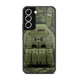 Personalized Canadian Veteran/Soldier Uniform Rank Camo Phonecase Printed 23MAR-DT01