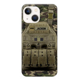 Personalized French Veteran/Soldier Uniform Rank Camo Phonecase Printed 23MAR-DT01