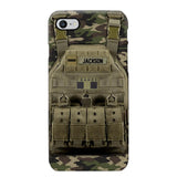 Personalized French Veteran/Soldier Uniform Rank Camo Phonecase Printed 23MAR-DT01