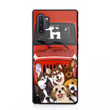 Personalized Dogs Jeep Background Dog Lovers Gift Phonecase Printed 23MAR-HQ01