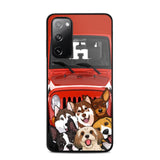 Personalized Dogs Jeep Background Dog Lovers Gift Phonecase Printed 23MAR-HQ01