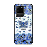 Personalized Butterflies & Flowers Grandma with Kid's Name Phonecase Printed 23MAR-DT04