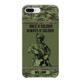 Personalized Canadian Soldier Once A Soldier Always A Soldier Camo Phonecase Printed 23MAR-DT07