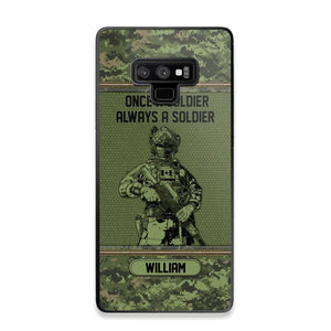 Personalized Canadian Soldier Once A Soldier Always A Soldier Camo Phonecase Printed 23MAR-DT07