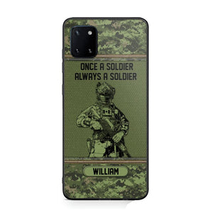 Personalized Canadian Soldier Once A Soldier Always A Soldier Camo Phonecase Printed 23MAR-DT07