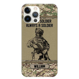 Personalized UK Soldier Once A Soldier Always A Soldier Camo Phonecase Printed 23MAR-DT07