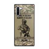 Personalized UK Soldier Once A Soldier Always A Soldier Camo Phonecase Printed 23MAR-DT07