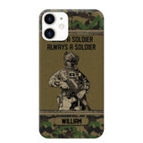 Personalized Swiss Soldier Once A Soldier Always A Soldier Camo Phonecase Printed 23MAR-DT07