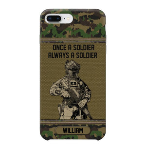 Personalized Swiss Soldier Once A Soldier Always A Soldier Camo Phonecase Printed 23MAR-DT07