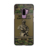 Personalized Swiss Soldier Once A Soldier Always A Soldier Camo Phonecase Printed 23MAR-DT07