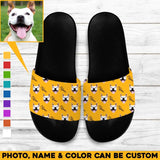 Personalized Upload Your Dog  Photo Dog Lovers Slide Sandal Printed PNHQ0803