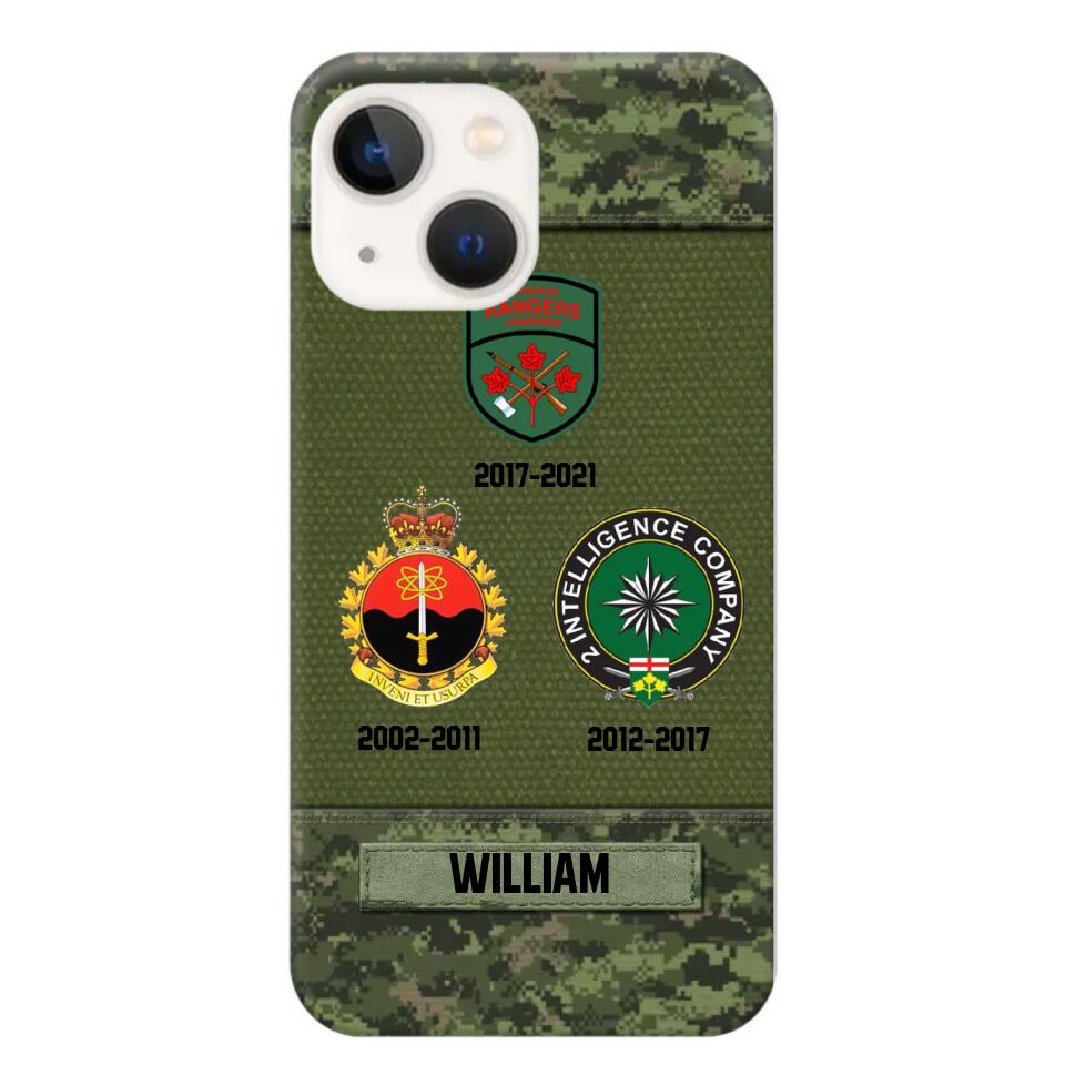 Personalized Canadian Soldier/ Veteran Logo Camo Phonecase Printed 23MAR-DT08