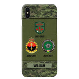 Personalized Canadian Soldier/ Veteran Logo Camo Phonecase Printed 23MAR-DT08