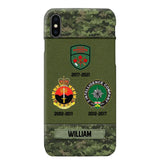 Personalized Canadian Soldier/ Veteran Logo Camo Phonecase Printed 23MAR-DT08