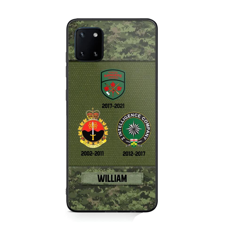 Personalized Canadian Soldier/ Veteran Logo Camo Phonecase Printed 23MAR-DT08