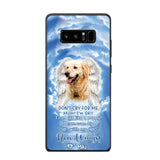 Personalized Upload Your Dog's Photo Don't Cry For Me Mom! I'm Ok! I Can Run Like A Puppy I Can Even Fly With My New Wings Phonecase Printed QTHQ0903