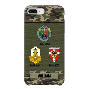 Personalized French Soldier/ Veteran Logo Camo Phonecase Printed 23MAR-DT08