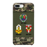 Personalized French Soldier/ Veteran Logo Camo Phonecase Printed 23MAR-DT08