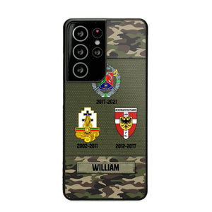 Personalized French Soldier/ Veteran Logo Camo Phonecase Printed 23MAR-DT08