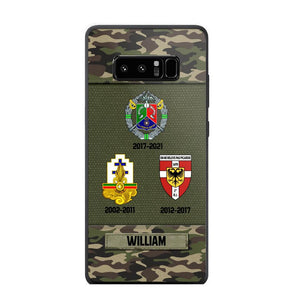 Personalized French Soldier/ Veteran Logo Camo Phonecase Printed 23MAR-DT08