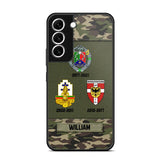 Personalized French Soldier/ Veteran Logo Camo Phonecase Printed 23MAR-DT08