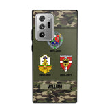 Personalized French Soldier/ Veteran Logo Camo Phonecase Printed 23MAR-DT08