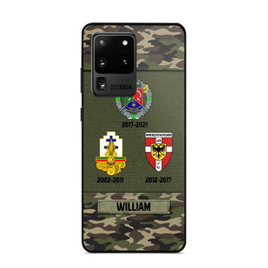 Personalized French Soldier/ Veteran Logo Camo Phonecase Printed 23MAR-DT08