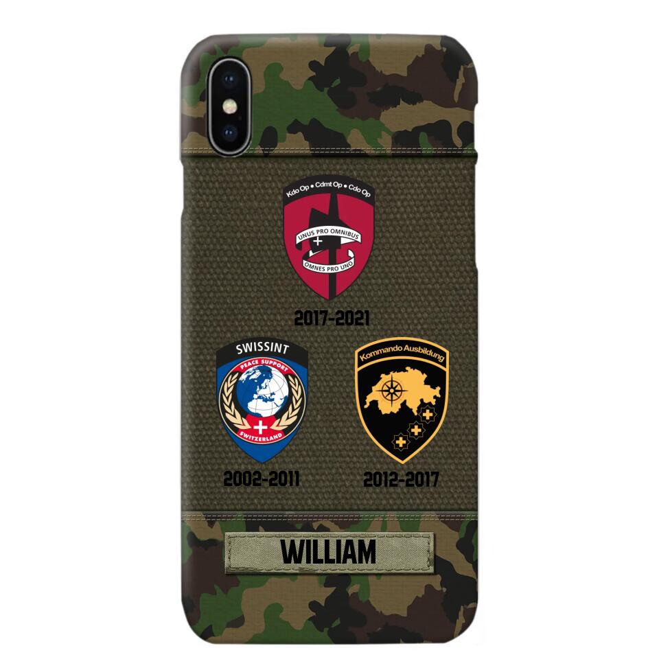 Personalized Swiss Soldier/ Veteran Logo Camo Phonecase Printed 23MAR-DT08