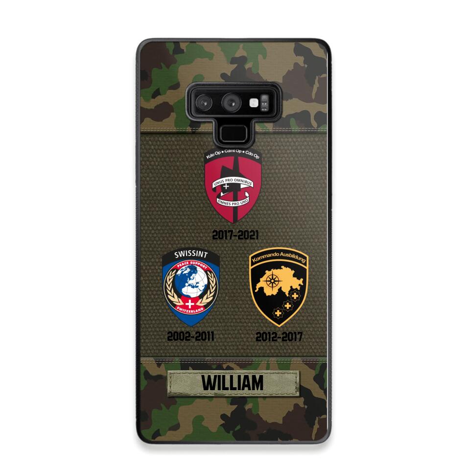 Personalized Swiss Soldier/ Veteran Logo Camo Phonecase Printed 23MAR-DT08