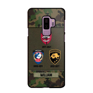 Personalized Swiss Soldier/ Veteran Logo Camo Phonecase Printed 23MAR-DT08