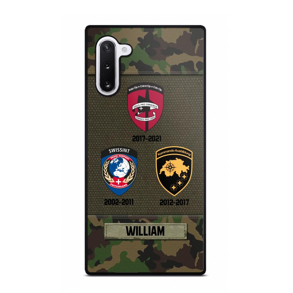 Personalized Swiss Soldier/ Veteran Logo Camo Phonecase Printed 23MAR-DT08