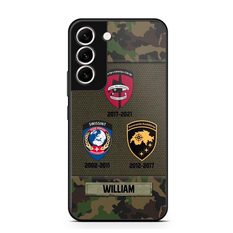 Personalized Swiss Soldier/ Veteran Logo Camo Phonecase Printed 23MAR-DT08