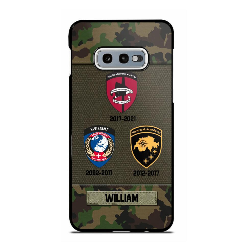 Personalized Swiss Soldier/ Veteran Logo Camo Phonecase Printed 23MAR-DT08