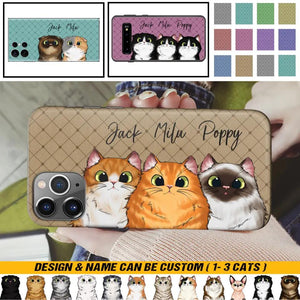 Personalized Cat Lovers With Colorful Background Phonecase Printed 23MAR-HQ10