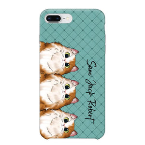 Personalized Cat Lovers With Colorful Background Phonecase Printed 23MAR-HQ10