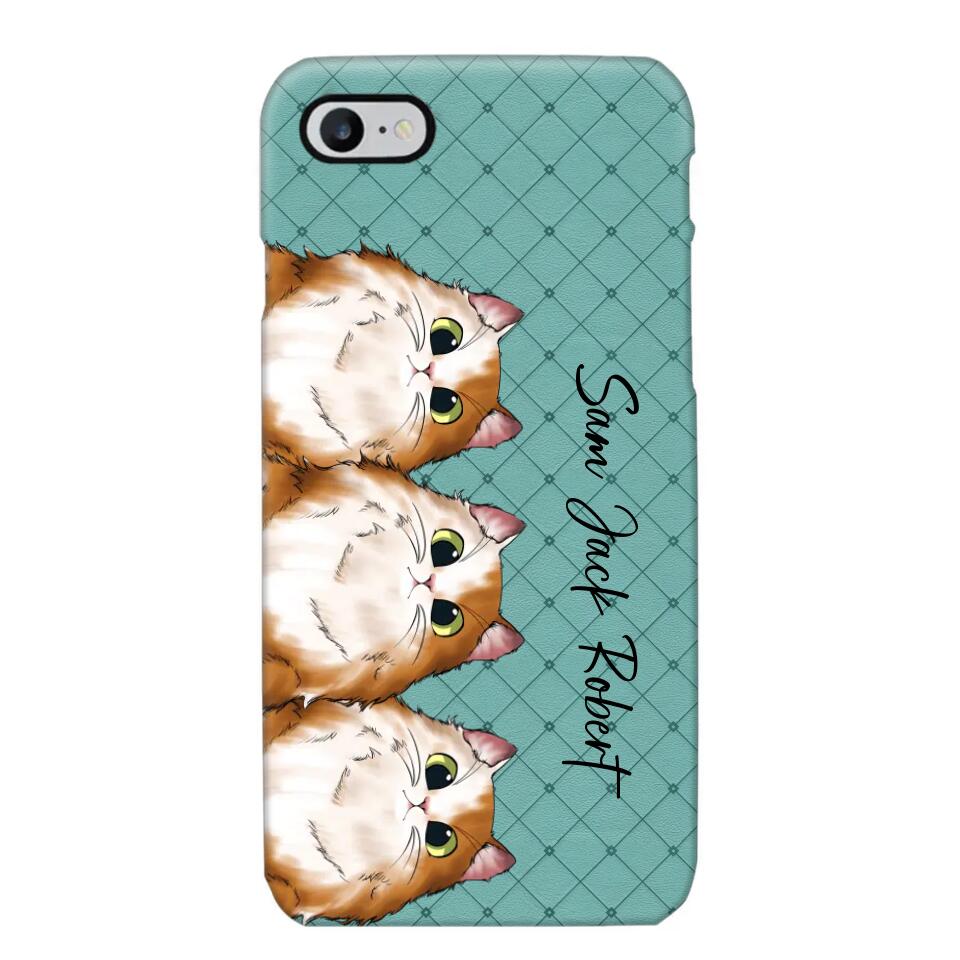 Personalized Cat Lovers With Colorful Background Phonecase Printed 23MAR-HQ10