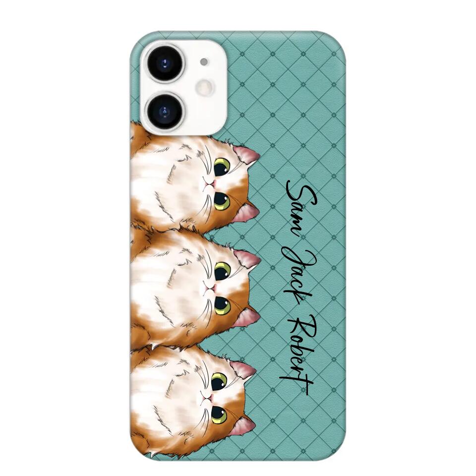 Personalized Cat Lovers With Colorful Background Phonecase Printed 23MAR-HQ10