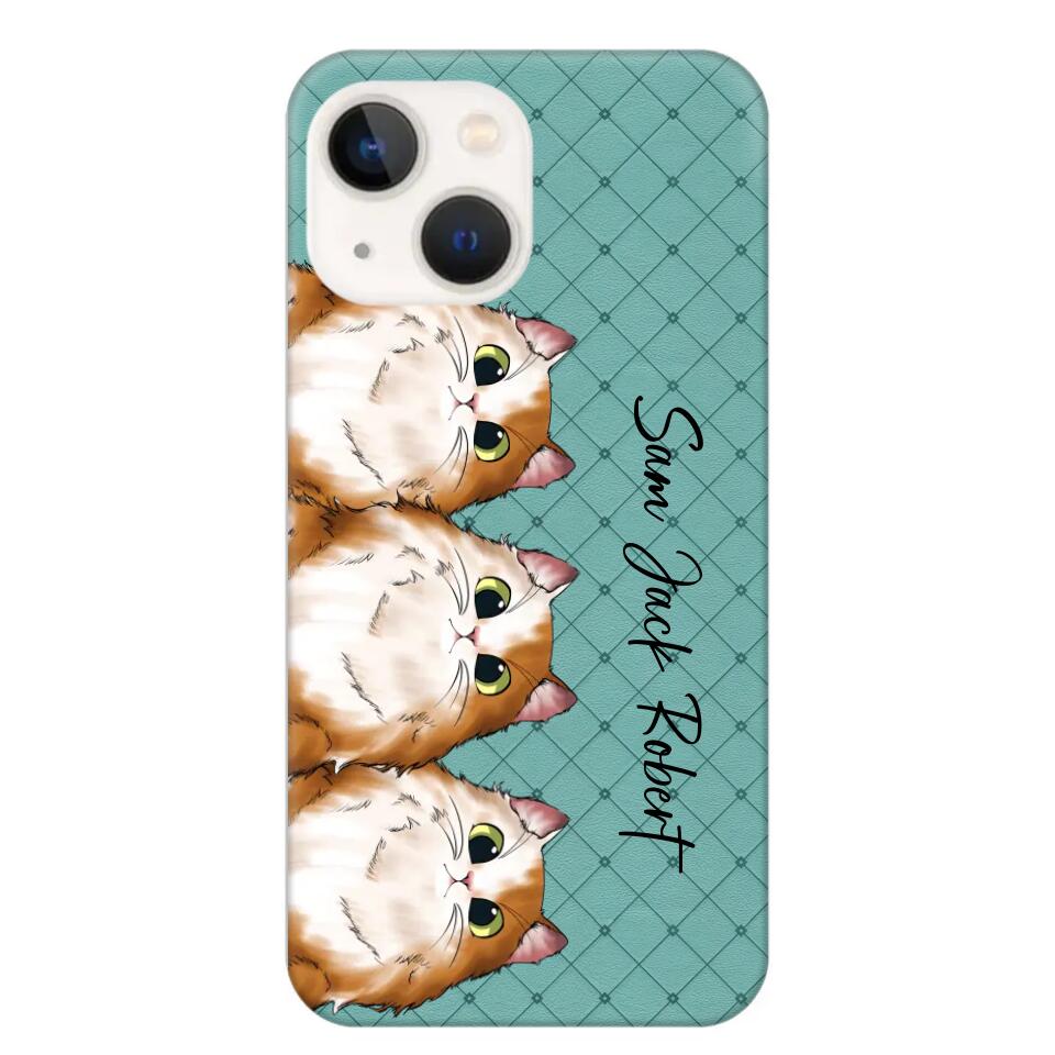 Personalized Cat Lovers With Colorful Background Phonecase Printed 23MAR-HQ10