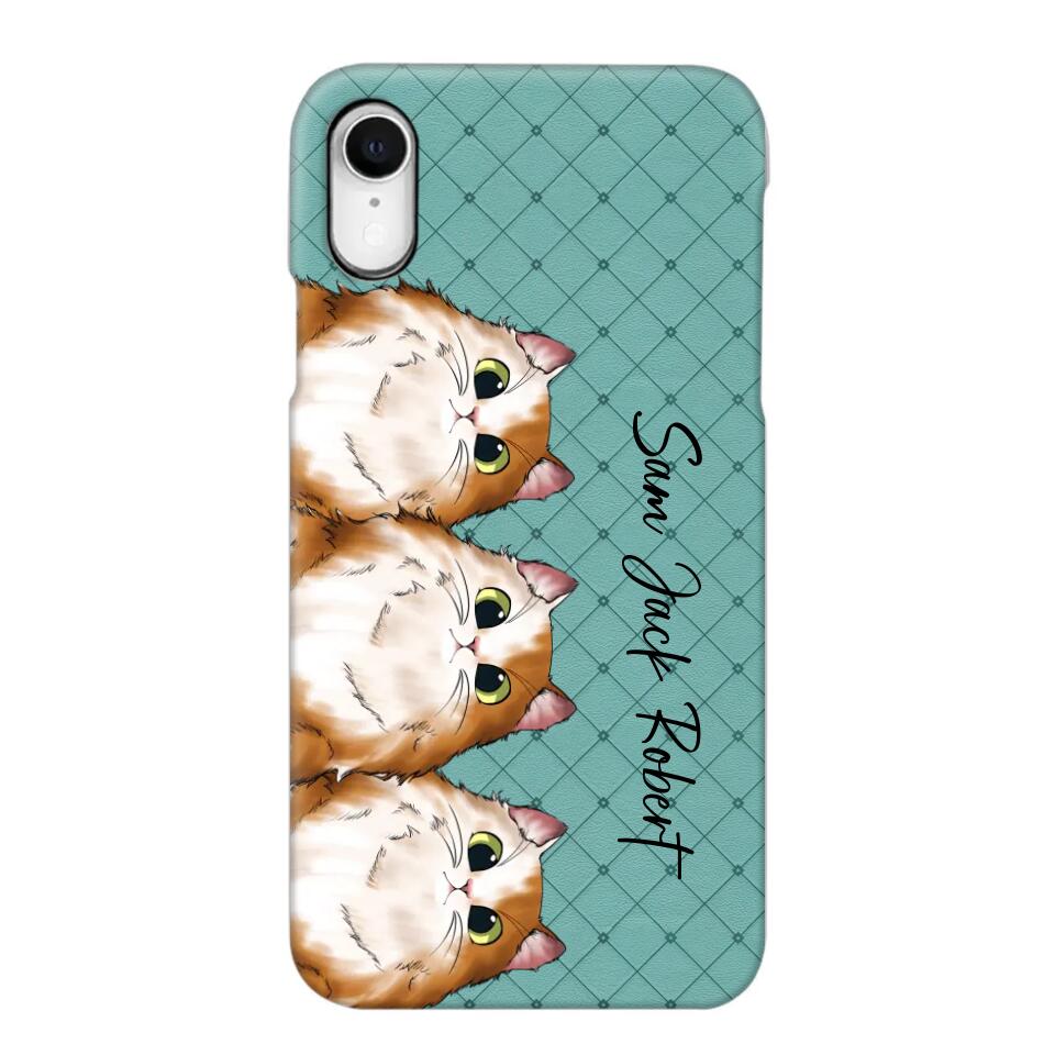 Personalized Cat Lovers With Colorful Background Phonecase Printed 23MAR-HQ10