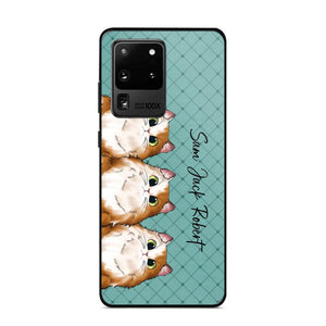 Personalized Cat Lovers With Colorful Background Phonecase Printed 23MAR-HQ10