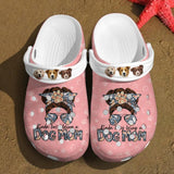 Personalized Upload Your Dog Photo Head Kinda Busy Being A Dog Mom Clog Slipper Shoes Printed QTDT1303