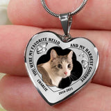 Personalized Upload Your Cat Photo You Were My Favorite Hello And My Hardest Goodbye Necklace Printed PNDT1503