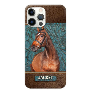 Personalized Upload Your Horse Photo Leather Phonecase Printed 23MAR-HQ16