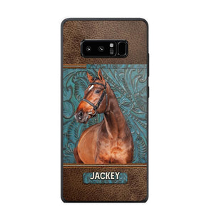 Personalized Upload Your Horse Photo Leather Phonecase Printed 23MAR-HQ16