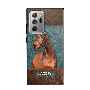 Personalized Upload Your Horse Photo Leather Phonecase Printed 23MAR-HQ16